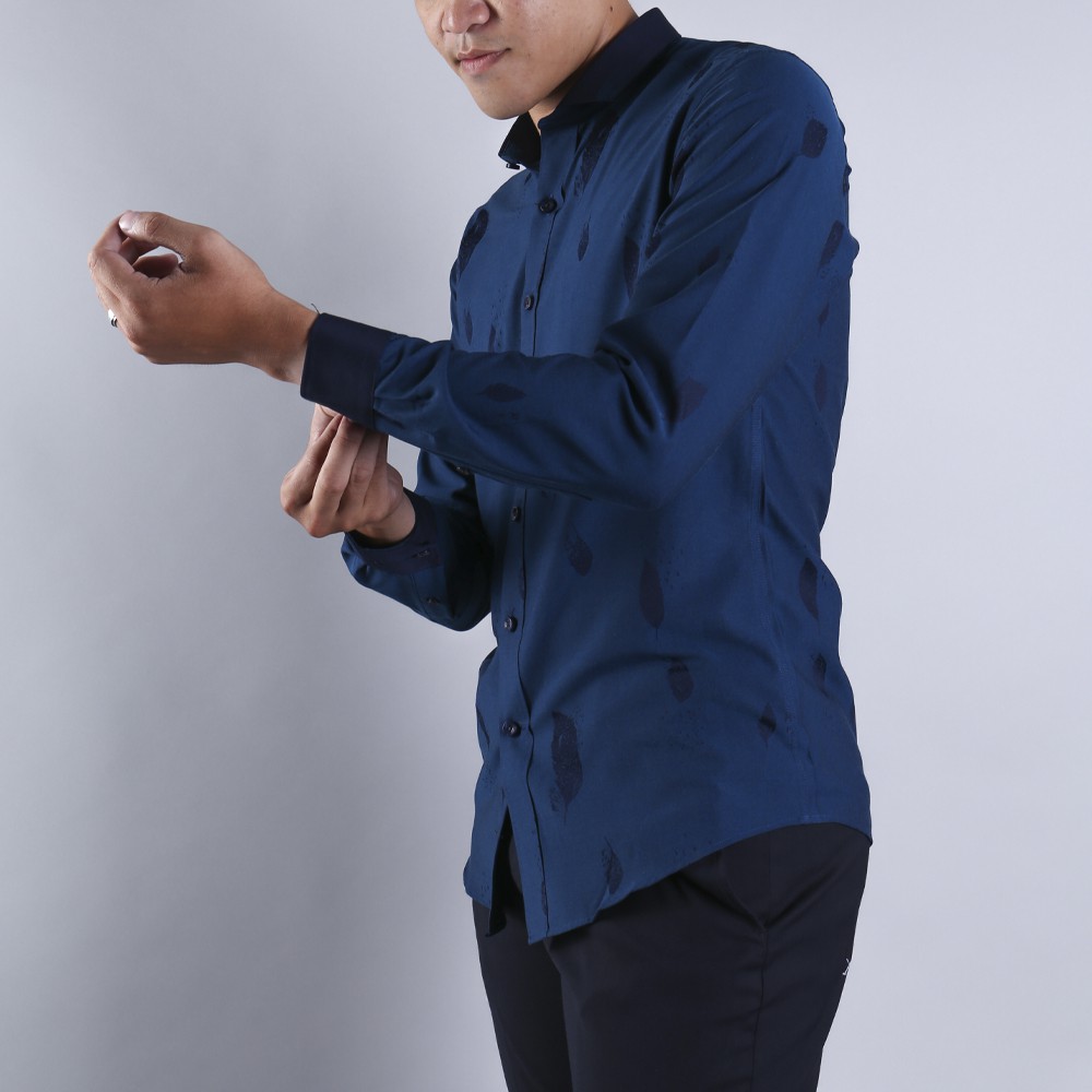 Áo sơ mi nam dài tay Owen chất Bamboo dáng SlimFit màu xanh - AS80427D | BigBuy360 - bigbuy360.vn