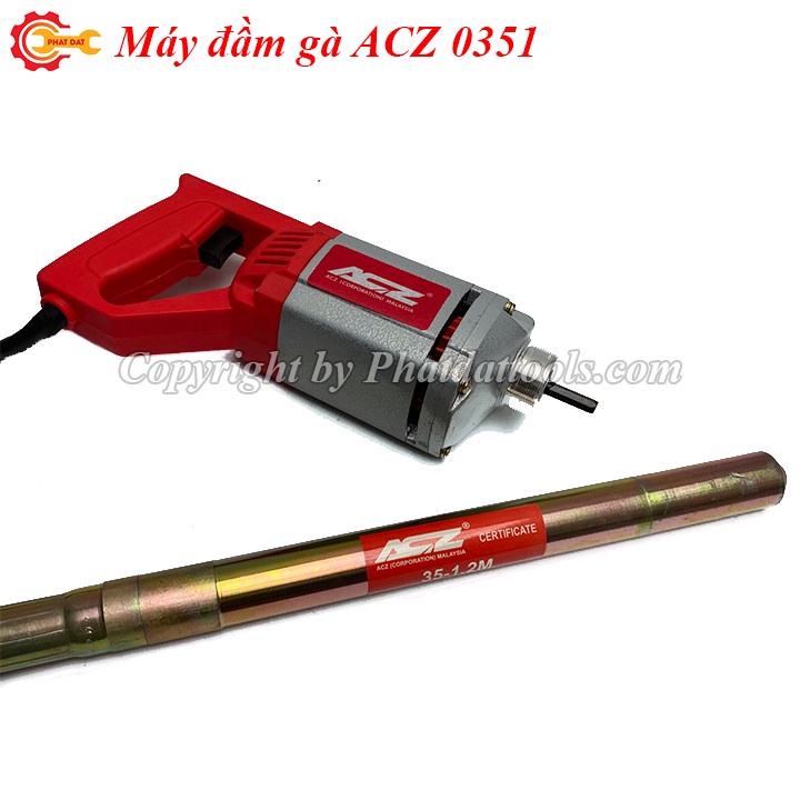 Máy Đầm Dùi Betong Cầm Tay ACZ 0351  - Kèm Sẵn Dây Đầm 1m2 - Bảo Hành Chính Hãng 6 Tháng