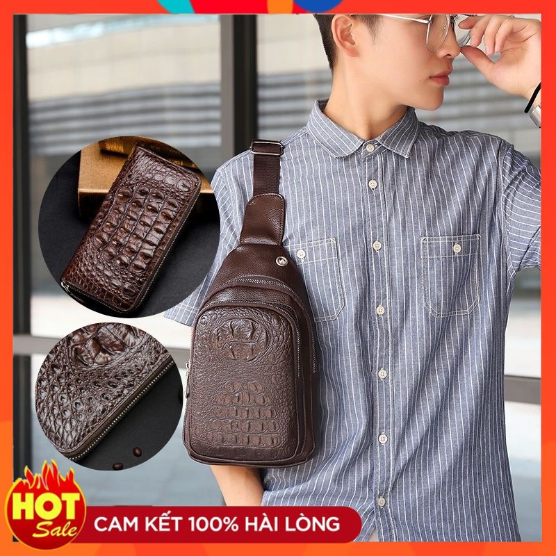 Túi Da Nam Đeo Chéo - Ví Cầm Tay