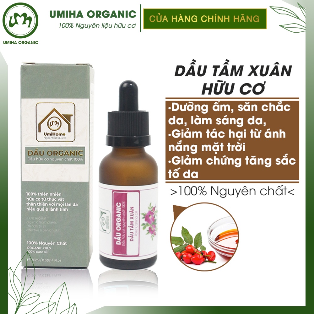 Dầu Tầm Xuân hữu cơ UMIHOME nguyên chất - Ngừa thâm quầng mắt, thâm môi, dưỡng da chuyên sâu giúp ngừa sẹo và thâm mụn