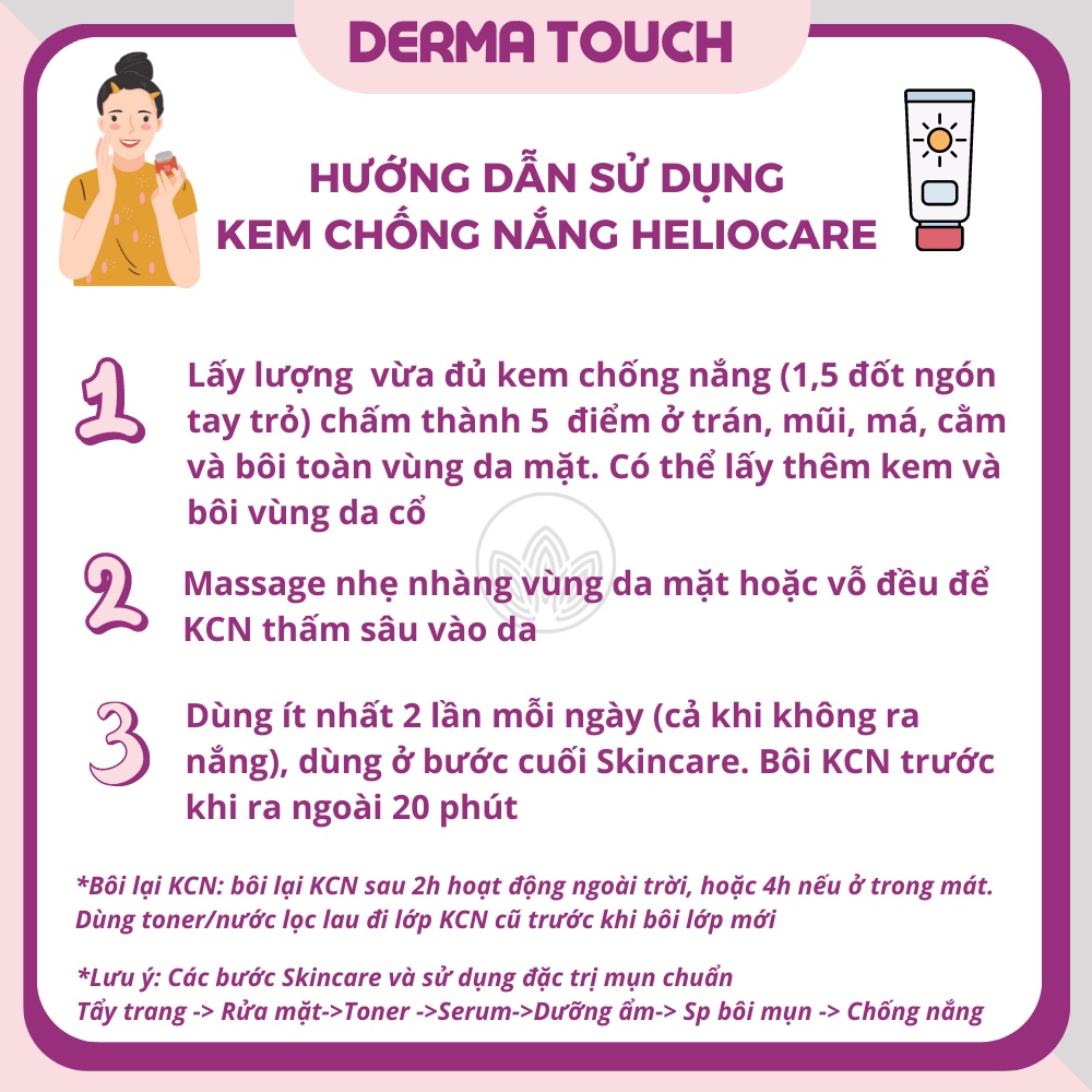 Heliocare Kem chống nắng Heliocare Water gel, Pigment, Mineral, Age Active Fluid - Dược mỹ phẩm chính hãng Derma Touch