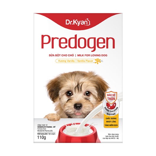 Sữa Bột cho chó Predogen Dr.Kyan - 110g - dành cho chó từ sơ sinh - cung cấp đủ dinh dưỡng giúp phát triển toàn diện