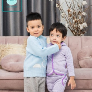 Bộ nỉ có mũ cúc giữa LIL little love