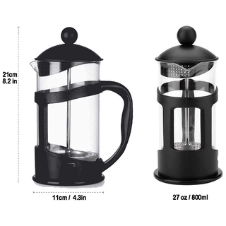 \French Press Tea & Coffee Maker,Coffee Plunger, 20 Oz(600 ML), Black