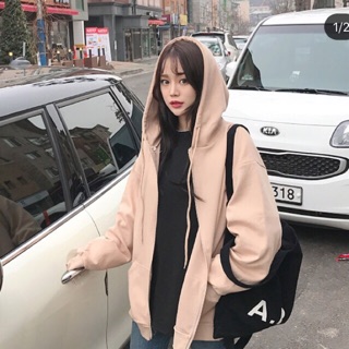 Áo khoác nỉ basic style korea (hình thật và Feedback)