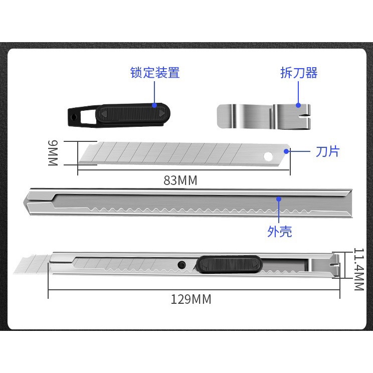 Dao rọc giấy mũi nhọn 30 độ 45 độ tiện lợi vỏ thép chắc chắn, giá rẻ cho các bạn DIY, làm đồ handmade gọt chì