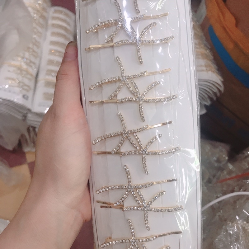 Sỉ dây 10-20 kẹp tóc pha Lê cao cấp