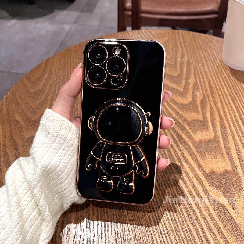 Ốp Điện Thoại Mạ Điện Hình Phi Hành Gia Cho Iphone 11 12 13 Pro Max X Xr Xs Max 7 8 Plus 12mini 13mini