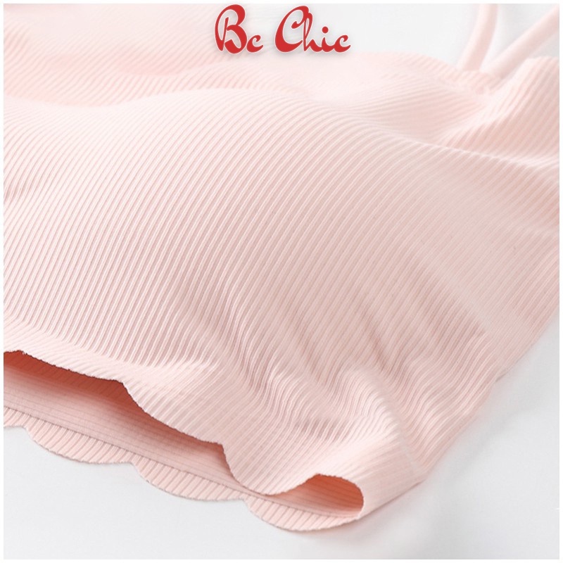Áo Bra Nữ su gân viền sóng Không Gọng Nâng Ngực tôn vòng một gợi cảm mẫu B235 BC_CHIC LINGERIE