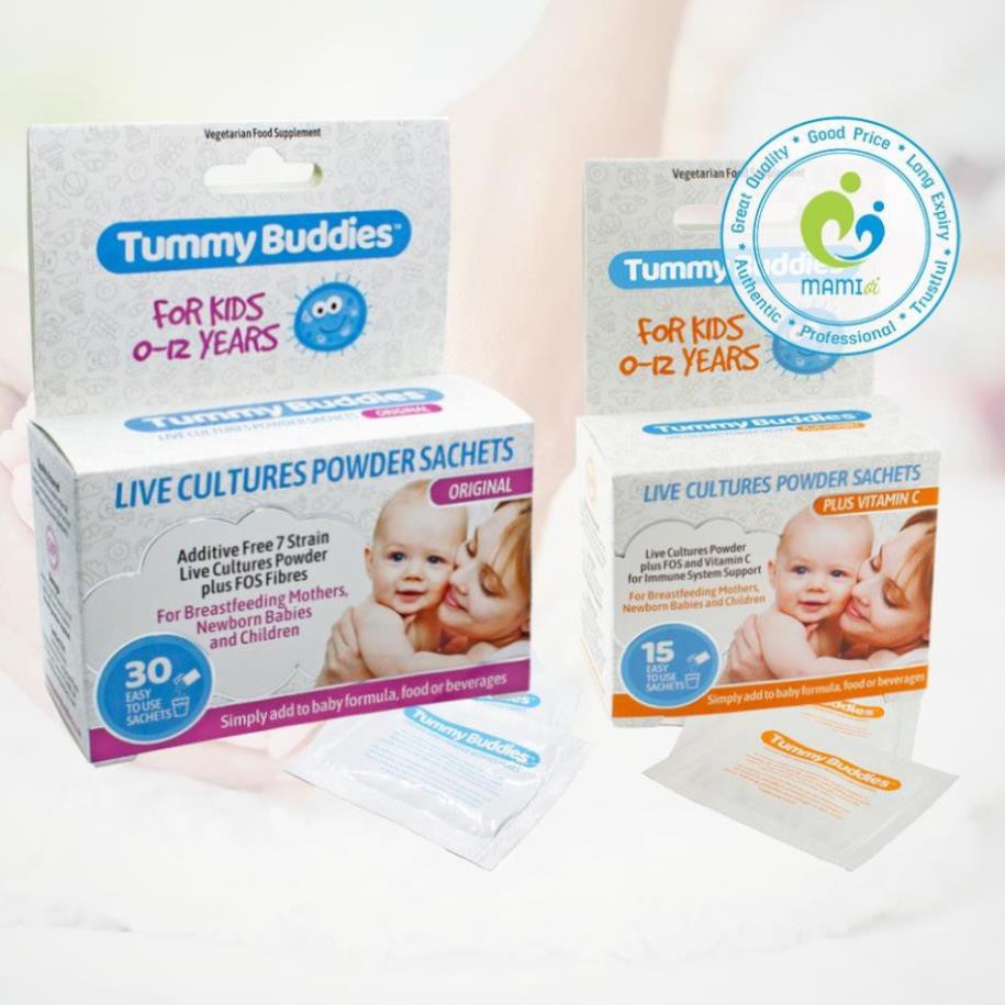 Men vi sinh (15/30 gói) hỗ trợ tiêu hóa cho bé 0-12 tuổi Tummy Buddies, UK