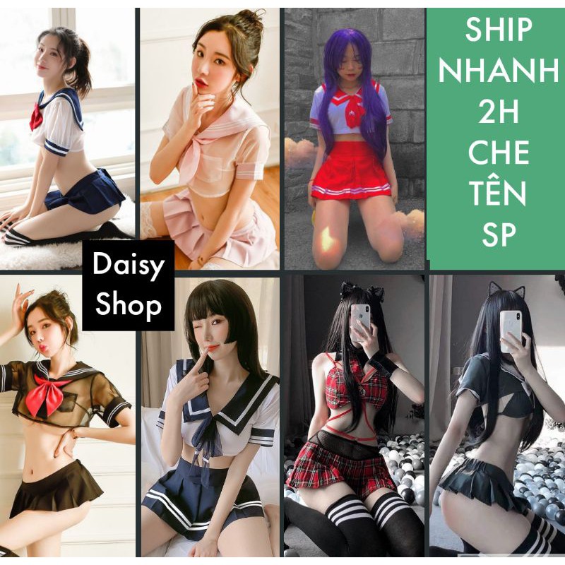 7 Bộ Đồ Ngủ - Cosplay Sexy Nữ Sinh Nhật Bản Anime  Anh Quốc Trong Suốt Caro Đủ Màu Váy Ngủ Chụp Hình Studio