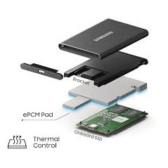 (NEW) Ổ cứng di động 500GB External SSD Samsung T7 USB 3.2 Gen 2 MU-PC500 Không vân tay | BigBuy360 - bigbuy360.vn