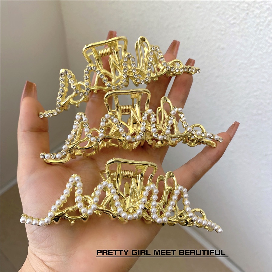 Kẹp càng cua sóng chữ V trong suốt sang trọng K145