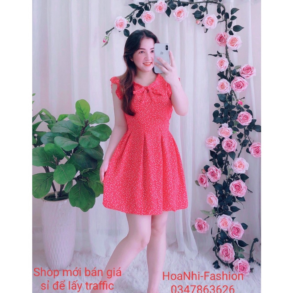 Đầm nữ cổ nơ có kèm quần đùi trong chất liệu lụa Mango cao cấp | BigBuy360 - bigbuy360.vn