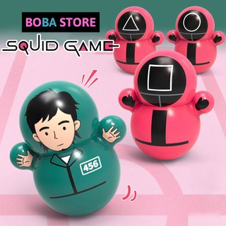 Combo 3 Lật đật Squid Game mini Đồ chơi Trò chơi con mực hot 2021 - Boba Store
