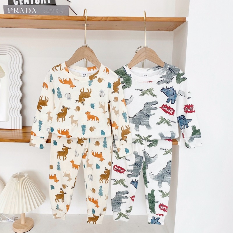 Set 2 Bộ Thu Đông Muông Thú Cho Bé Trai