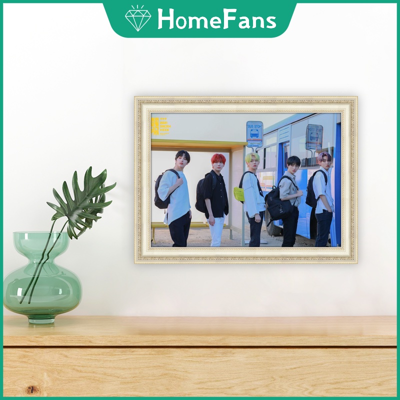 Bộ Tranh Đính Đá 5D Tự Làm Hình Thần Tượng TXT 30x40cm/40x50cm Trang Trí Nhà Cửa