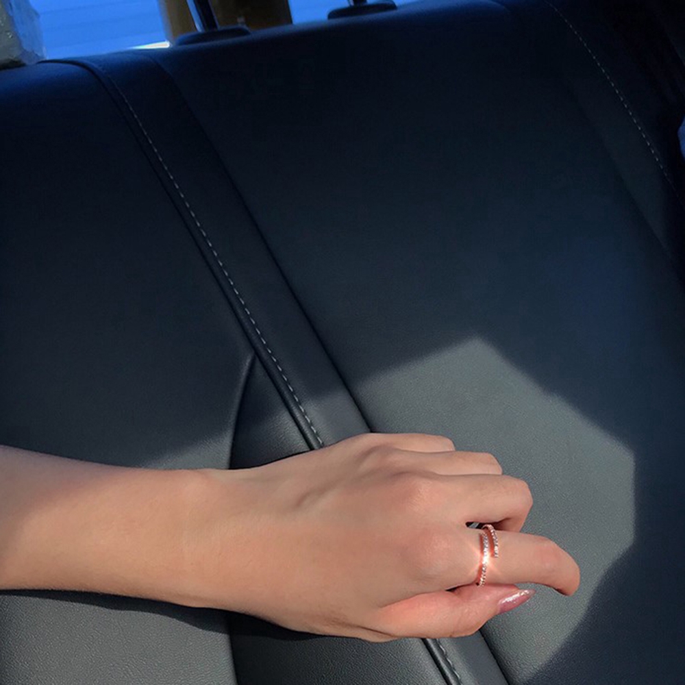 Nhẫn đính đá zircon phong cách Hàn Quốc sang trọng dành cho nữ