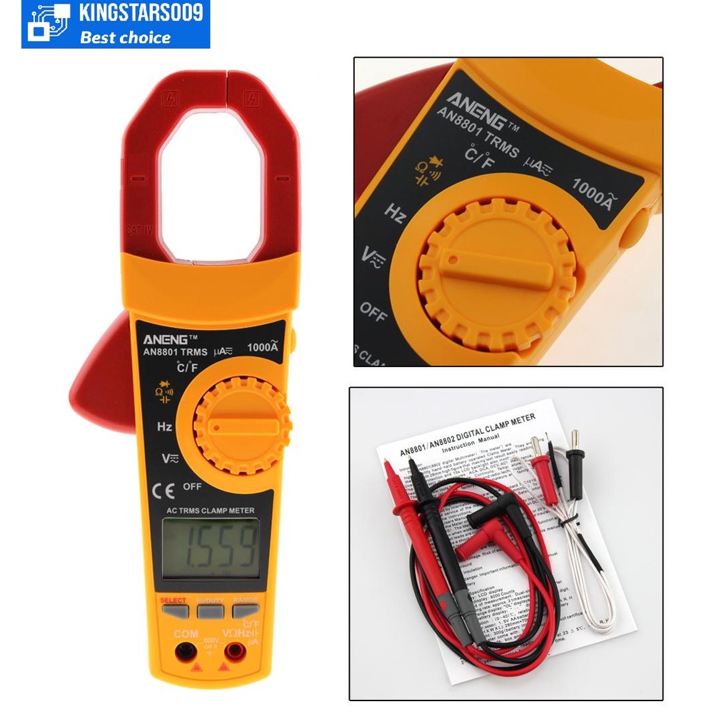 ANENG AN8801 Đồng hồ vạn năng kẹp kỹ thuật số tự động - Ampe kềm