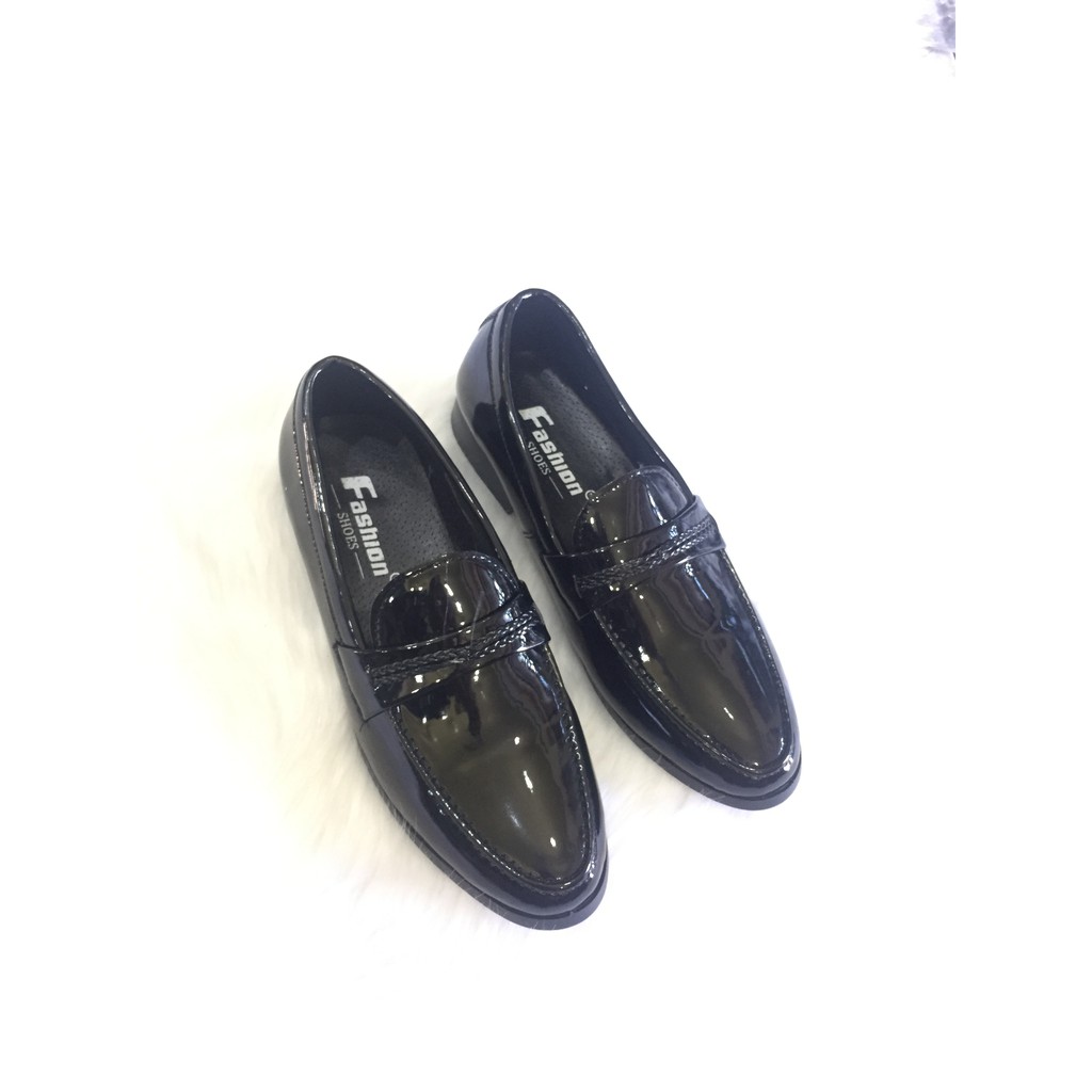 Giầy  tây giày lười nam hàn quốc đai dệp bóng | BigBuy360 - bigbuy360.vn