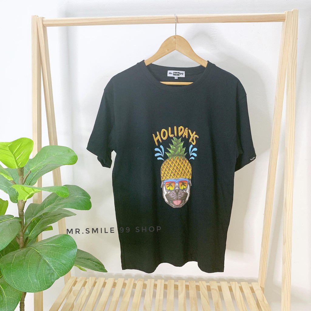 [HÌNH THẬT] Áo Thun Unisex Nam Nữ tay lỡ form rộng Mr Smile 99 Shop