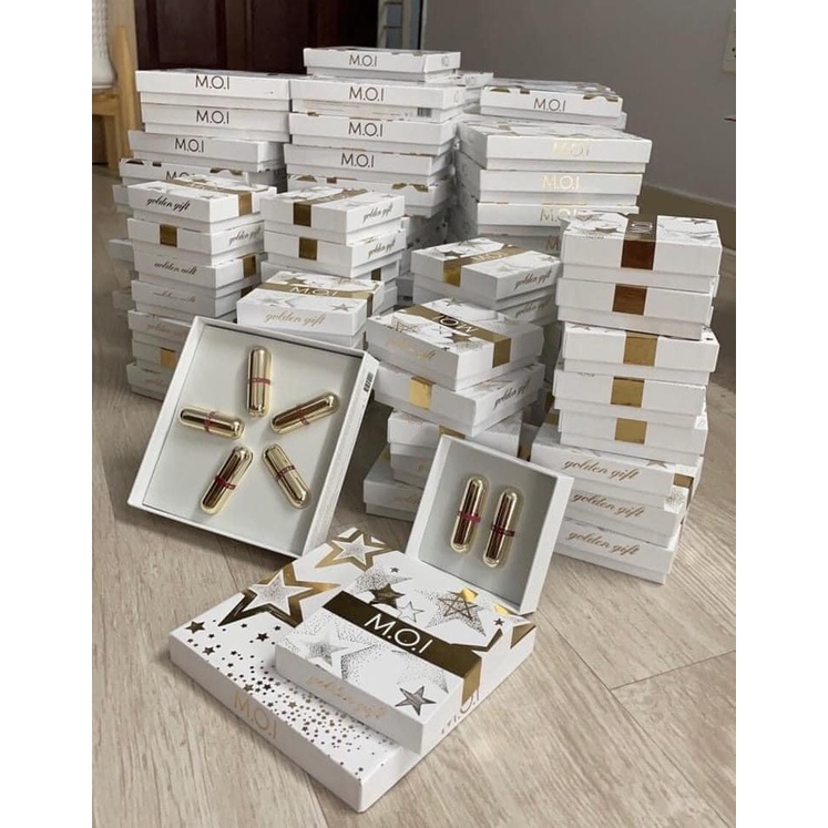 [Ảnh thật] Son Môi Mini - Set son - MOI Cosmetics Hồ Ngọc Hà - Golden Gift | BigBuy360 - bigbuy360.vn