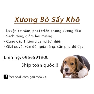 Xương bò sấy khô cho chó gặm