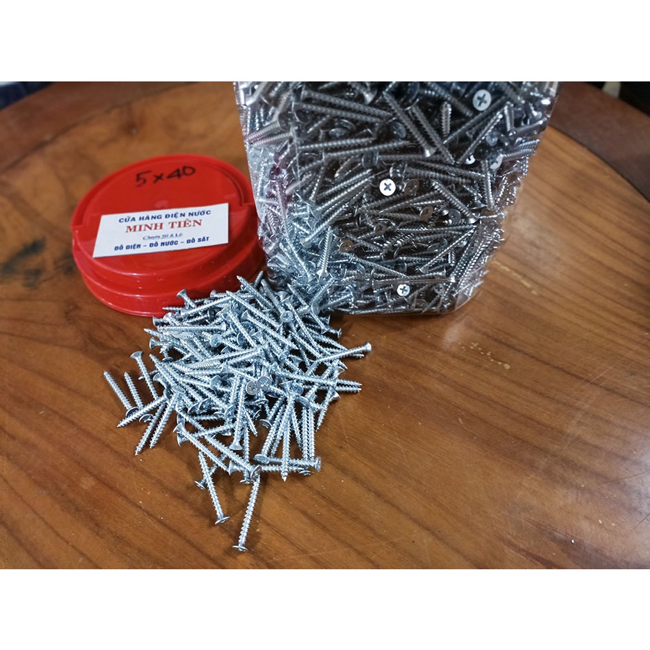 Vít trắng bắt gỗ, tắc kê 4 ly, 5 ly, 6 ly nhiều kích thước