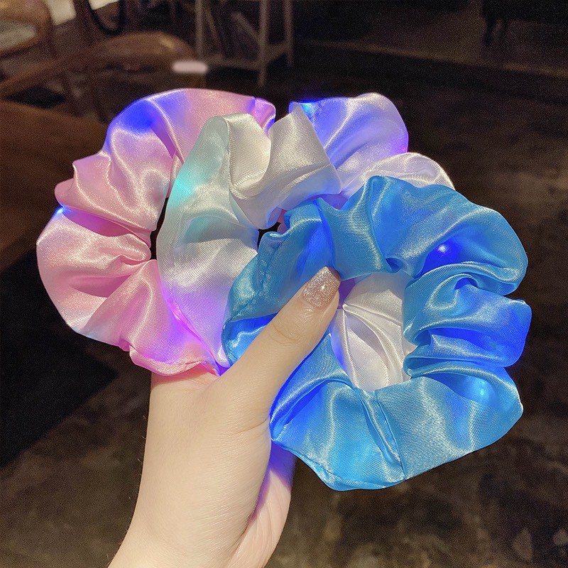 Dây Buộc Tóc Scrunchies Phát Sáng Siêu Cute Hottrend 2020