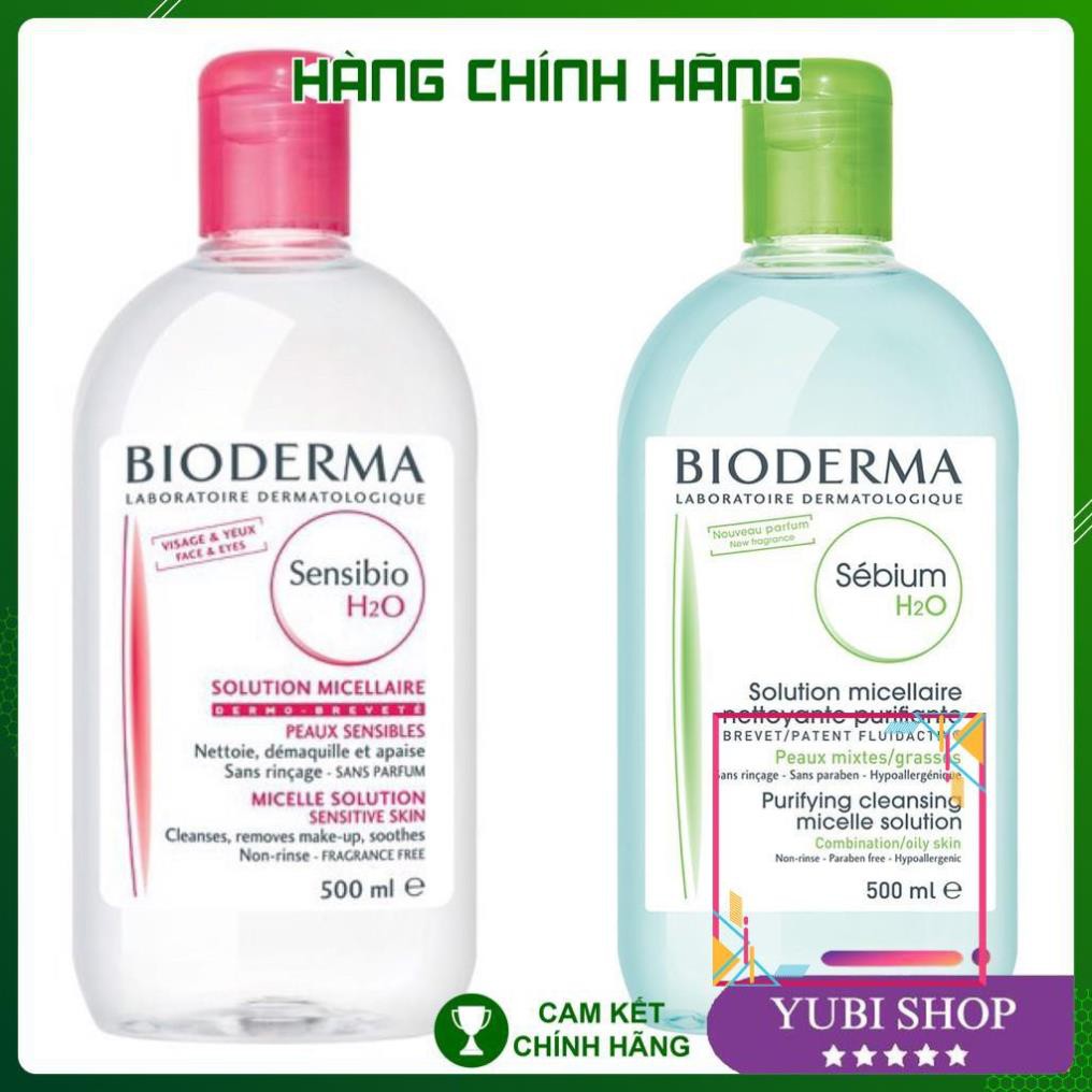 [HÀNG AUTH] TẨY TRANG BIODERMA 500ML - PHÁP - NƯỚC TẨY TRANG BIODERMA CREALINE, SENSIBIO H2O 500 ML