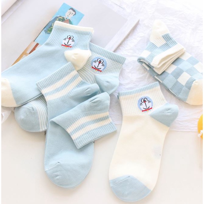 Set 10 Đôi Tất Vớ Nữ Ngắn Cổ Mix Doremoon Siêu HOT