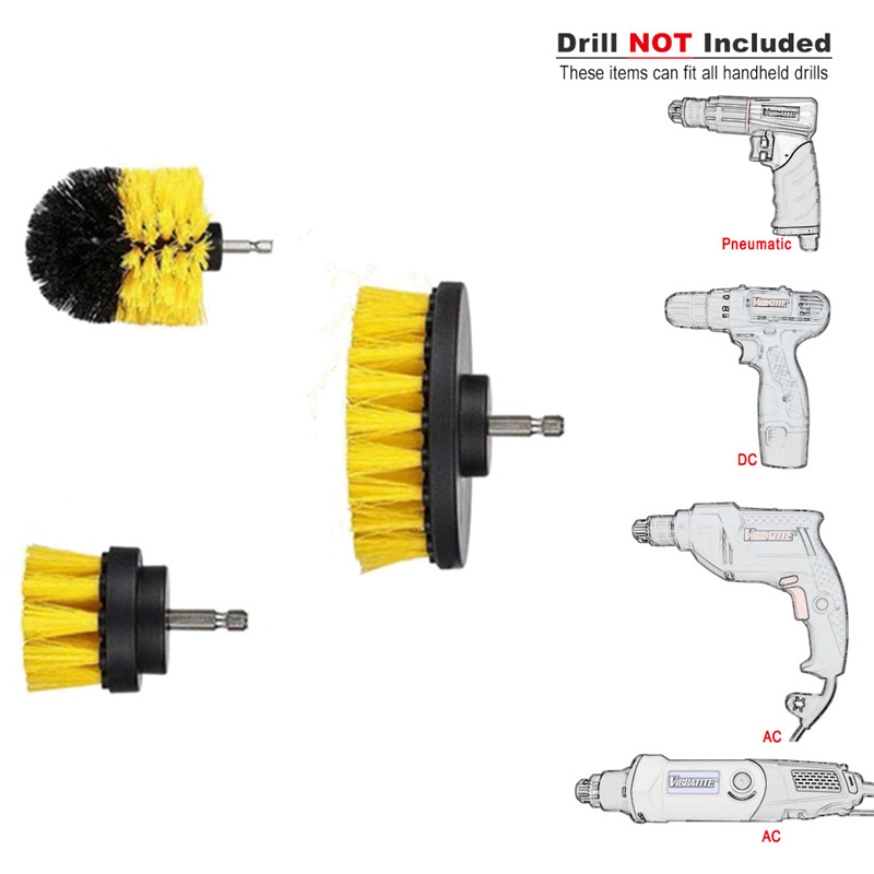 Bộ 3 Đầu Cọ Vệ Sinh Gắn Máy Khoan Tiện Lợi