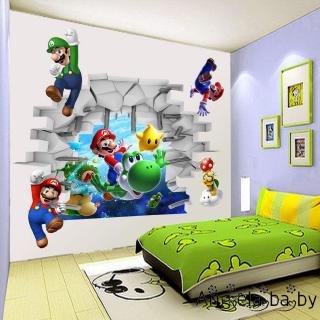 hღ✯3d COOL Super Mario Bros. decal dán tường khổng lồ có thể tháo rời