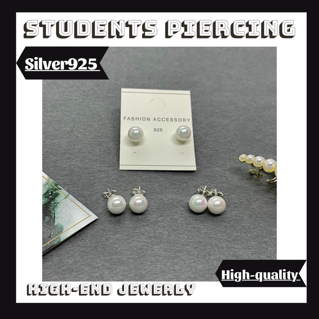 Khuyên Tai Hạt Ngọc Trai Nhân Tạo Bạc 925 - Khuyên Bạc 925