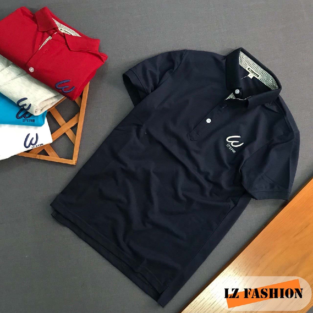 ÁO THUN NAM COTTON CỔ POLO LOGO W THÊU CỰC ĐẸP - LZ FASHION - PS041 | BigBuy360 - bigbuy360.vn