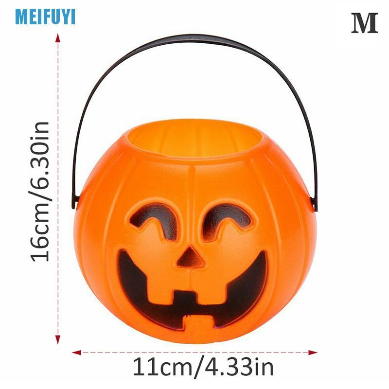 [Meifuyi] Xô Đựng Kẹo Hình Bí Ngô Cho Tiệc Halloween