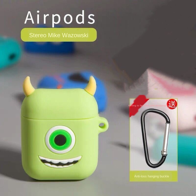 INPODS Vỏ Đựng Bảo Vệ Hộp Sạc Tai Nghe Airpods 1 / 2 Bằng Silicone Mềm Hình Hoạt Hình 12 Inch 12