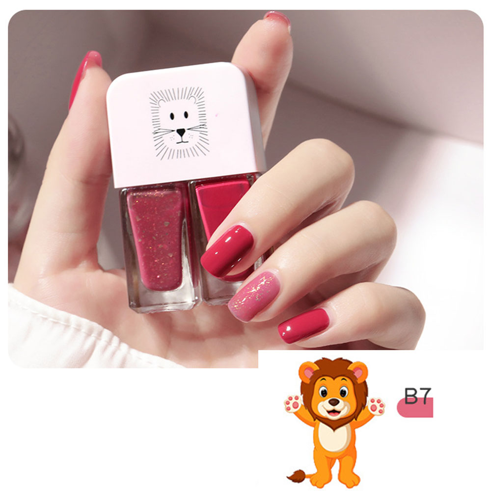 [Hàng mới về] Sơn móng tay 2 trong 1 nhanh khô không độc hại bền màu cho nữ