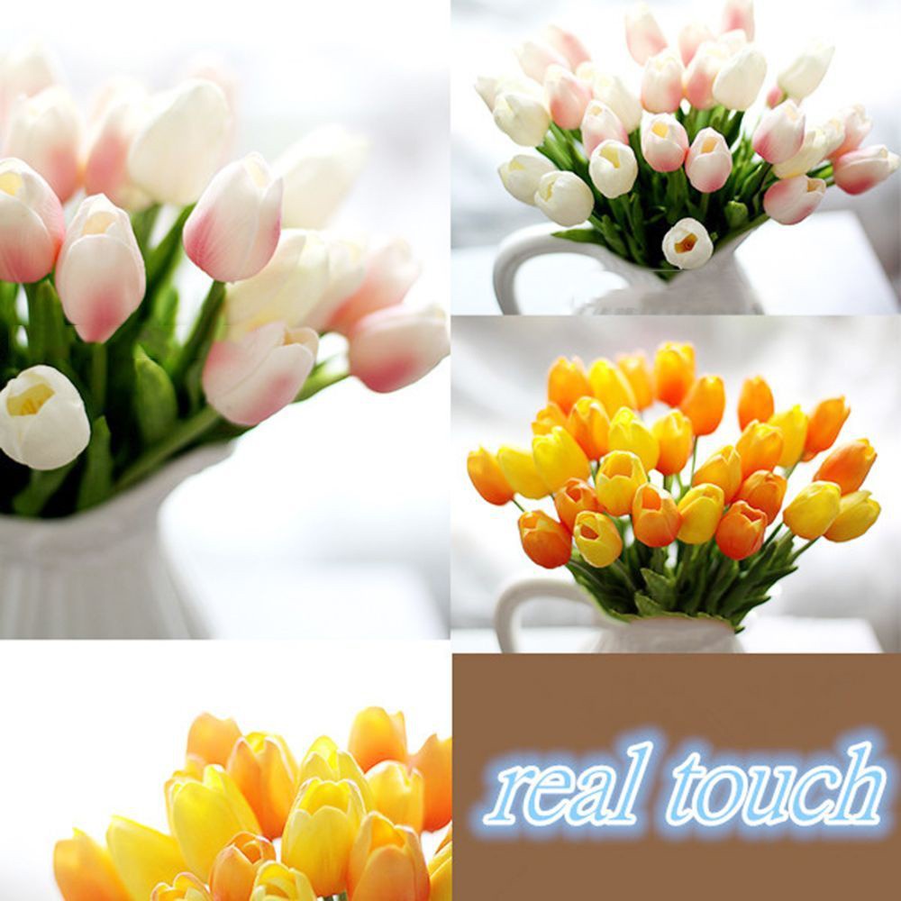 CONOPERYSet 5/ 10 hoa tulip giả  trang trí đa dụng