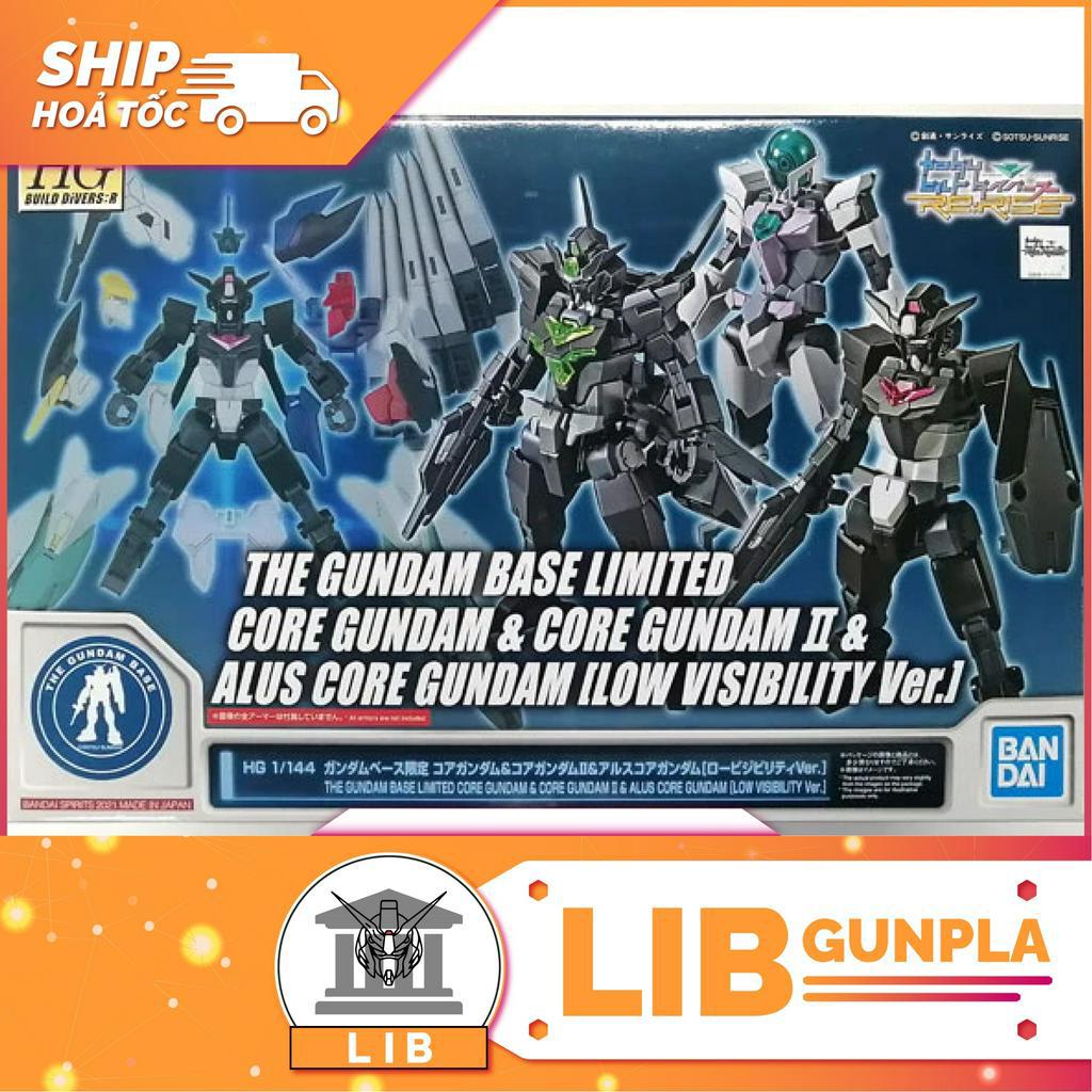 Mô hình lắp ráp Bandai Gundam HG BD:R 1/144 Core Gundam & Core Gundam 2 & Alus Core Gundam Low Visib