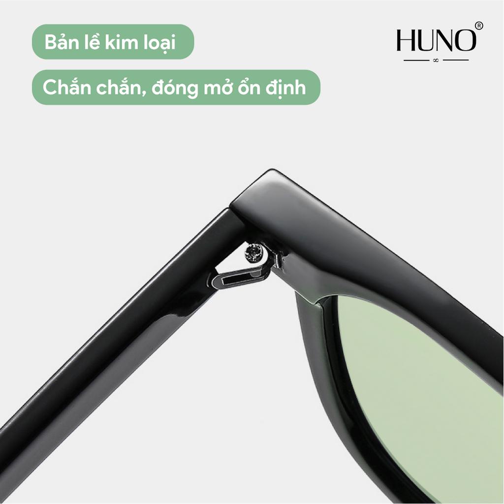 Kính râm nam nữ HUNO được thiết kế hai chấm HOT TREND 2023 với gang màu cá tính siêu đẹp - KR42
