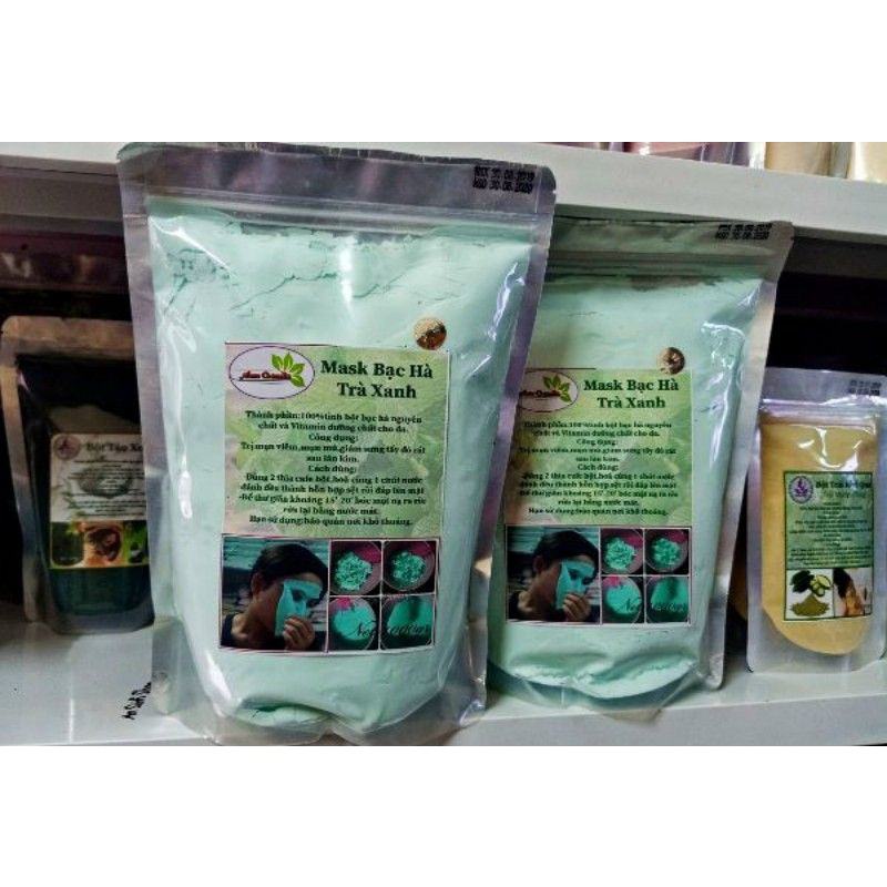 1kg mặt nạ dẻo các loại bạc hà,hoa hồng,vàng sâm handmade