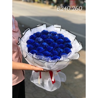 Bó hoa nhũ xanh coban - 30 bông