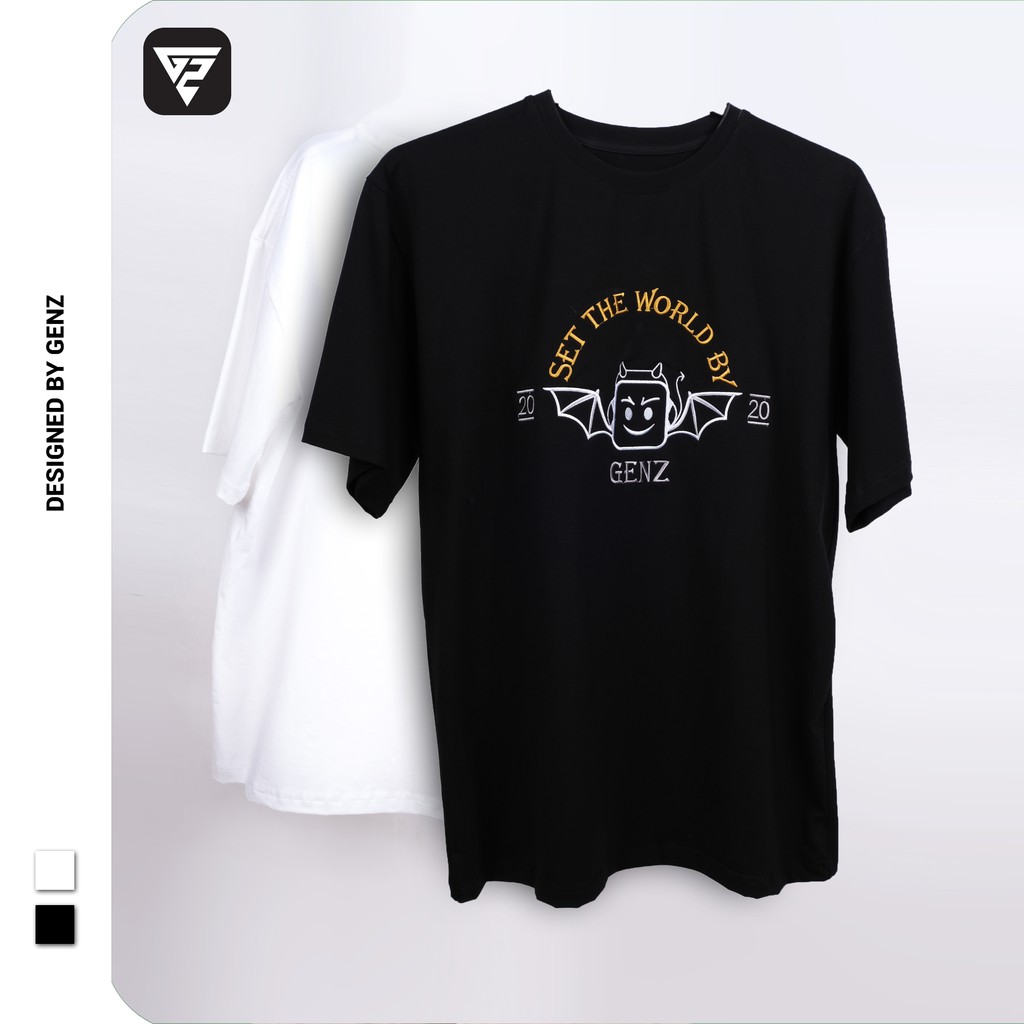 Áo thun tay lỡ GENZ phông Unisex nam nữ Premium Cotton oversize form rộng Devil Mascot | BigBuy360 - bigbuy360.vn