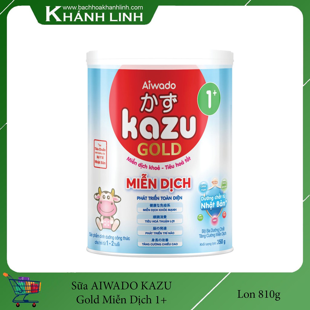 [Tinh tuý Nhật Bản] Sữa bột KAZU Miễn Dịch Gold số  1+ Lon 810g