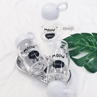 Bình nước thuỷ tinh Meow 260ml