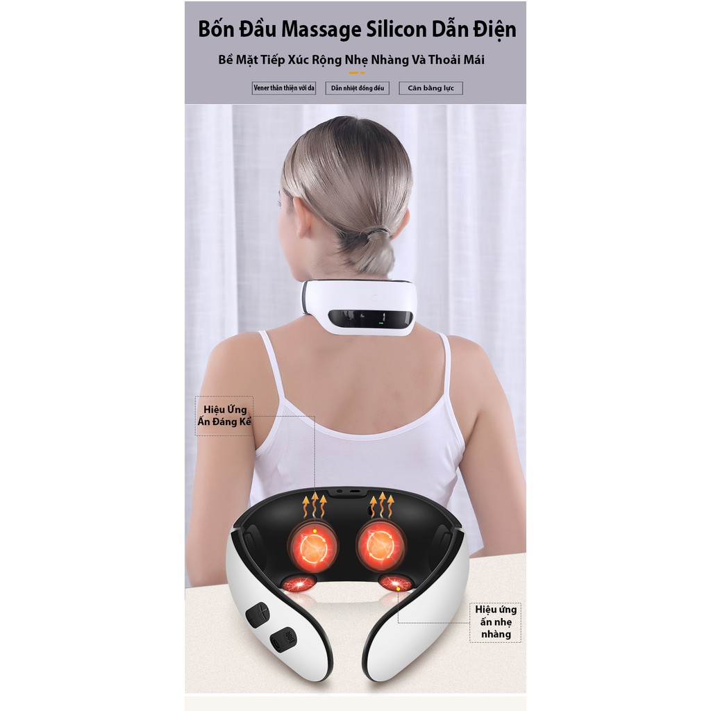 Máy Massage cổ 3D thông minh K-SKIN KD812A Cao Cấp- Chính Hãng