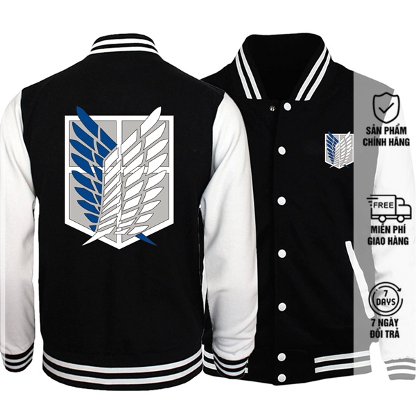 Áo Khoác Bomber Classic Nam Nữ attack titan cool , 3 màu, Có video thật, Anam Store