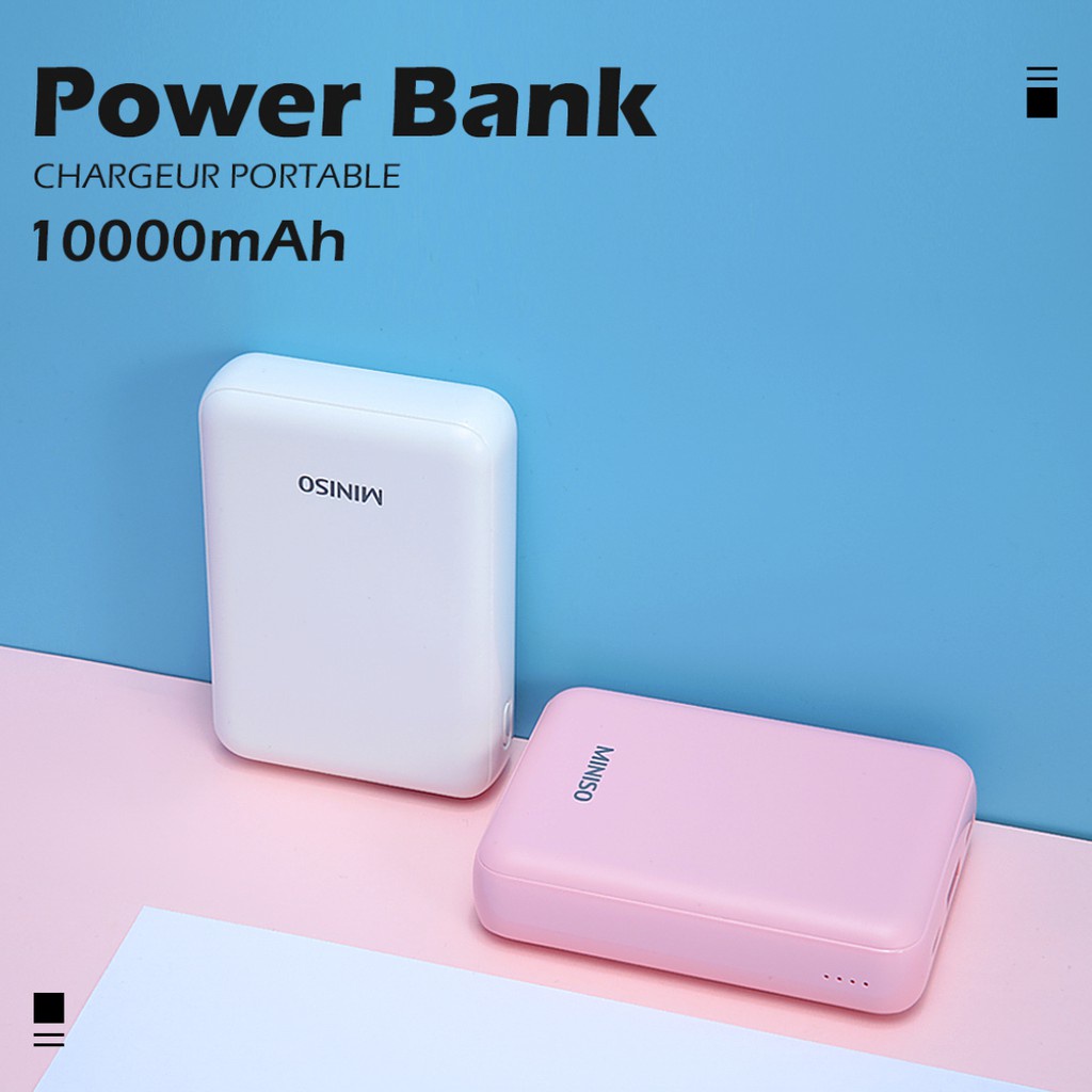 Pin sạc dự phòng nhỏ gọn Miniso 10000mAh (Nhiều màu) - Hàng chính hãng