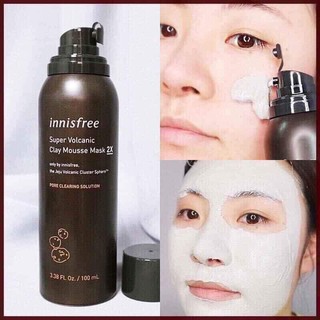 Mặt nạ đất set tro núi lửa Innisfree 𝗦𝘂𝗽𝗲𝗿 𝗩𝗼𝗹𝗰𝗮𝗻𝗶𝗰 𝗖𝗹𝗮𝘆 𝗠𝗼𝘂𝘀𝘀𝗲 𝗠𝗮𝘀𝗸 𝟮𝗫  dạng chai
